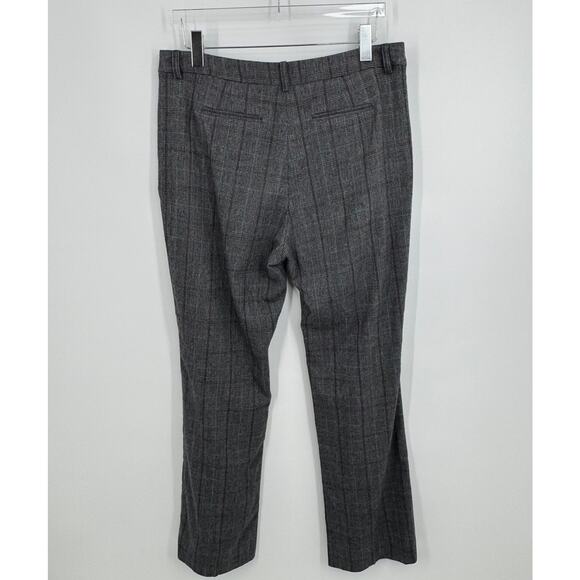 Brooks Brothers dress pants women's 14 wool cashmere glen plaid straight gray - Picture 4 of 10